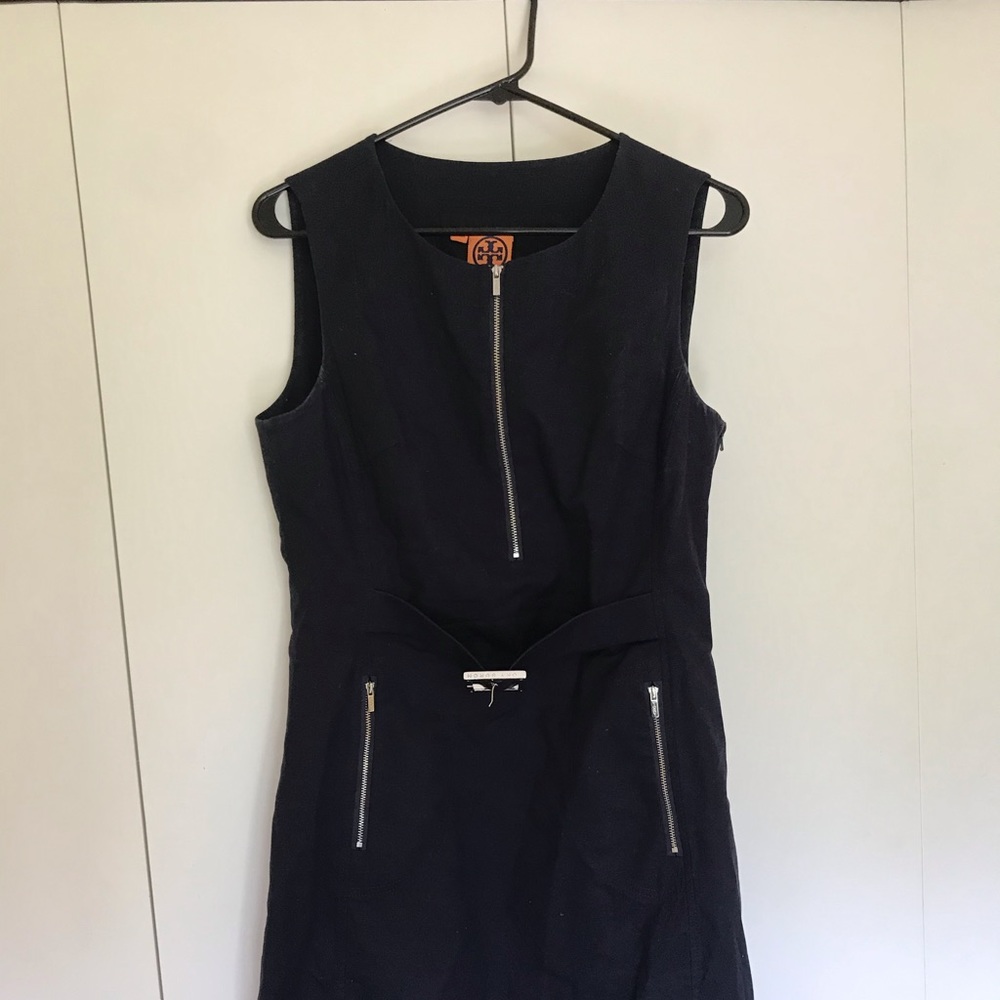 Dark blue Tory Burch calf length tank top dress